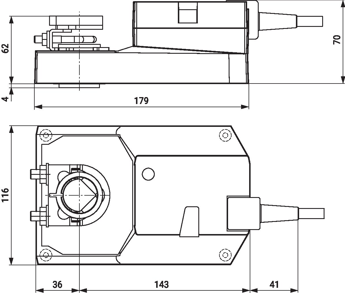 Электропривод Belimo GM24A-SR (40 Н·м)