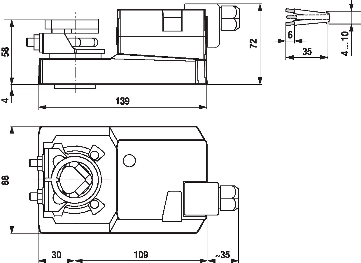 Электропривод Belimo SM24A-SR-TP (20 Н·м)