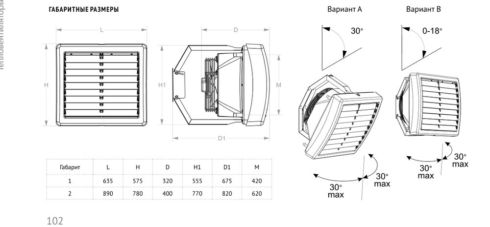 Водяной тепловентилятор КЭВ-60M5W1 Тепломаш