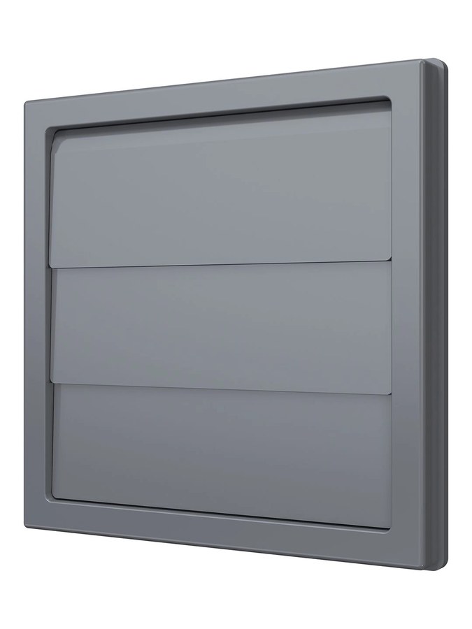Выход стенной КФ фланец D150/160 жалюзи 190х190 ASA серый ERA