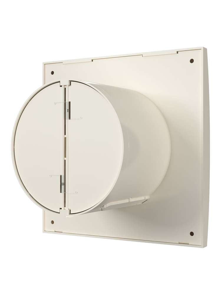 Вентилятор накладной AURA D100 обратный клапан Ivory DICITI