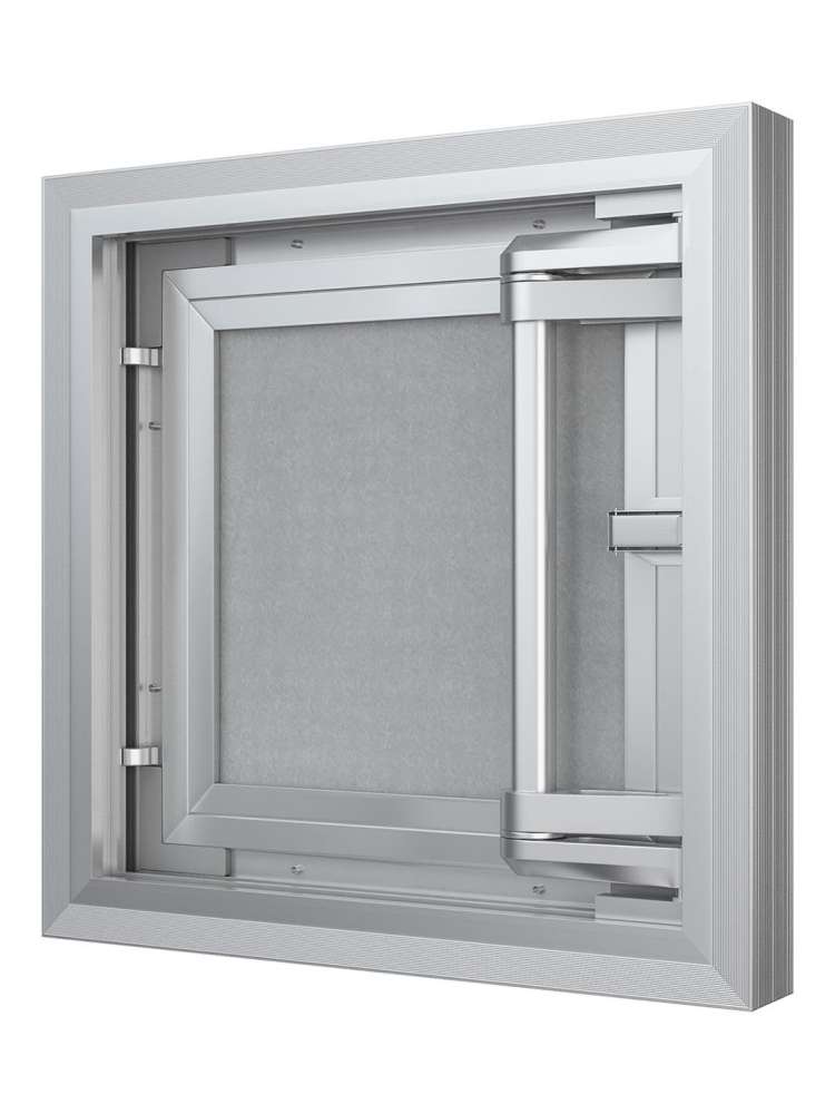 Люк ревизионный D C ERAmo Comfort 600х600 скрытый монтаж усиленная петля алюминий EVECS