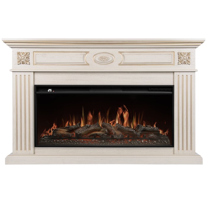 Каминокомплект: Очаг Royal Thermo Aurora RTFP/P-AR40LS, портал Siena 42/40/36, сл. кость с зол. пати