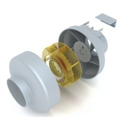 Комплект корпуса круглого вентилятора VILMANN Ø 125 (3 детали, пластик)