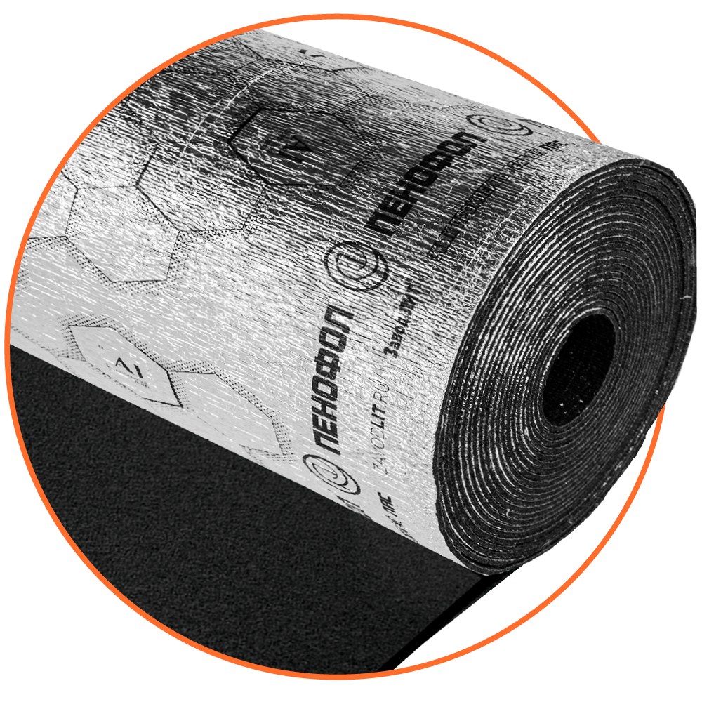 ПЕНОФОЛ BLACK A 5 мм, рулон 1,2×30 м (36 м²)