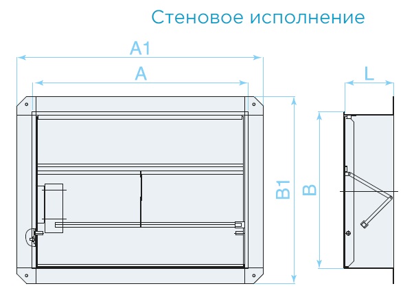 Технические характеристики — Клапан противопожарный DKS (КДМ-2м(90), КДМ-3(120))